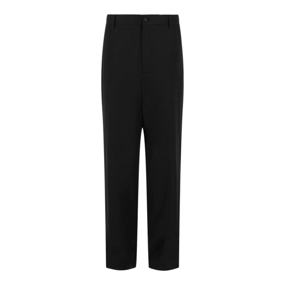 Ferragamo Contrast Trim Pants Black Mens